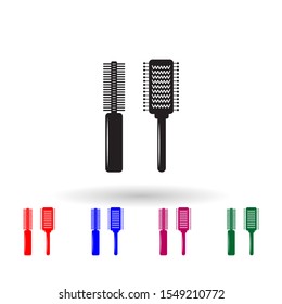 Combs multi color icon. Simple glyph, flat vector of beauty salon icons for ui and ux, website or mobile application