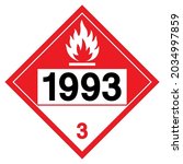 Combustible Liquid NOS UN1993 Symbol Sign, Vector Illustration, Isolate On White Background Label. EPS10  