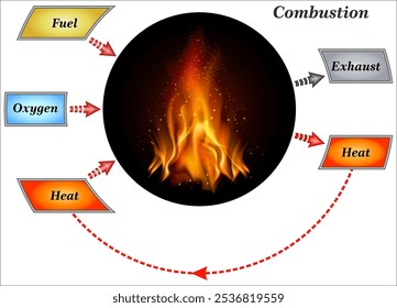 A combustão é uma reação química que libera calor e luz quando uma substância queima com oxigênio.