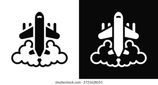 Verbrennungs-Symbol weißer und schwarzer Hintergrund Stil