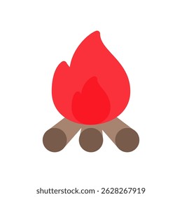 Ilustración de icono plano simple de reacción de combustión