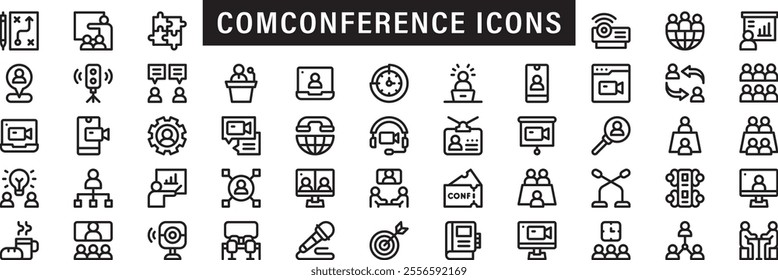 comconference icons final Vector Icon Pack - Versatile and Modern vector Icons for Digital Design