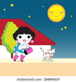 Come Away With Me In The Night character illustration
