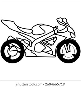 come fly with me on line art motorcycle 