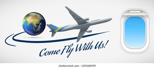 Come fly with us illustration