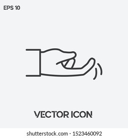 "Come here" vector icon illustration. Ui/Ux. Premium quality. 