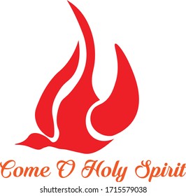 Come O Holy Spirit, Pentecost Special Quote, Typography for print or use as poster, card, flyer or T Shirt 