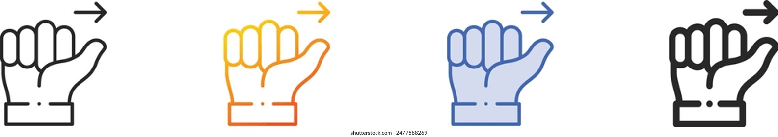 come on icon.Thin Linear, Gradient, Blue Stroke and bold Style Design Isolated On White Background