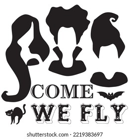 Come we fly -  Template for card, poster, banner, print for t-shirt, pin, badge, patch.