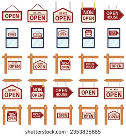 Come We Are Open Sign Vector Illustration EPS10