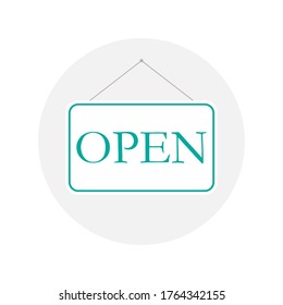 Come in We are Open Sign.Open sign icon in trendy flat style. easing quarantine. coronavirus eps 10