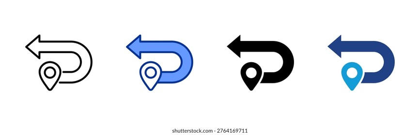 Comeback web icon with multiple style collection