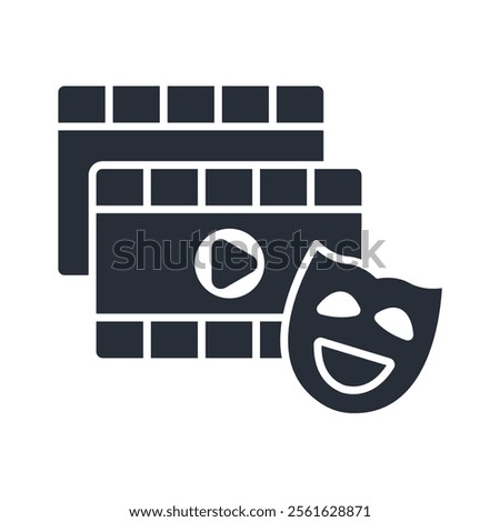 comedi movie icon. vector.Editable stroke.linear style sign for use web design,logo.Symbol illustration.