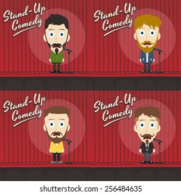 comedian - cartoon set