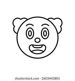 Comedian Face Vector icon stock illustration