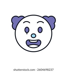 Comedian Face Vector icon stock illustration