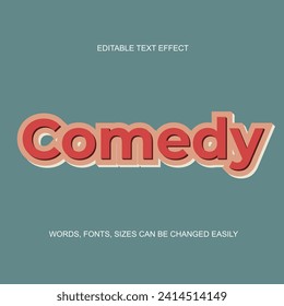 comedy 3d editable text effect