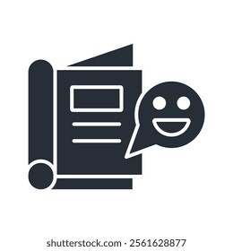 comedy book icon. vector.Editable stroke.linear style sign for use web design,logo.Symbol illustration.