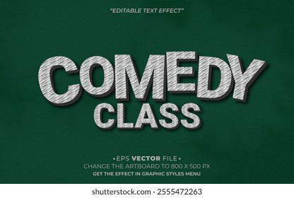 Comedy Class 3d text effect editable effect