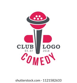 Comedy Club Logo, Poster With Date Vector Illustration On A White Background