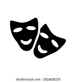 comedy entertainment icon.face,mask (vector illustration)