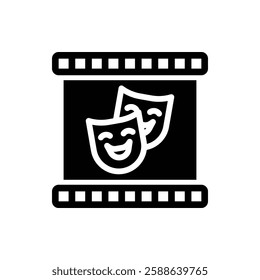 Comedy Glyph Icon. Comedy Icon