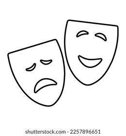 icono de comedia sobre fondo blanco, ilustración vectorial.