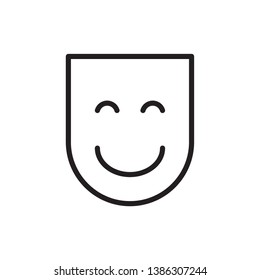 comedy icon vector line style