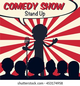 comedy live show stand up microphone poster