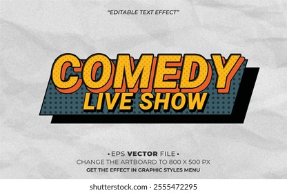 Comedy Live Show text effect editable effect