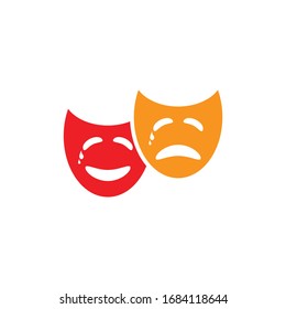 diseño de icono de máscara de comedia aislado en fondo blanco