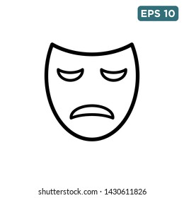 Comedy Mask Icon Vector Design Template Stock Vector (Royalty Free ...
