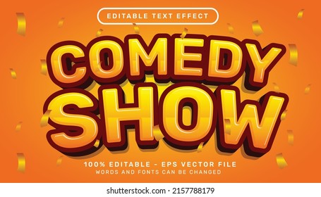 comedy show 3d text effect and editable text effect