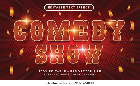 Comedy Show 3d Text Effect And Editable Text Effect	