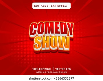 comedy show 3D text effect template