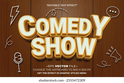 Comedy Show 3d text effect editable effect