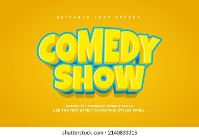 Comedy show editable text effect template