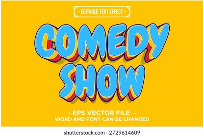 Comedia show tipografía premium editable efecto de texto