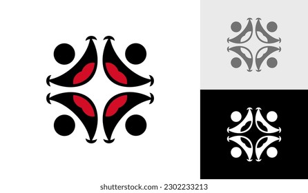 comedy theatre community logo design vector