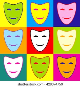 Comedy theatrical masks