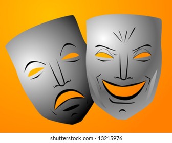 Comedy and tragedy masks