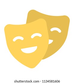 
Comedy and tragedy theater masks 
