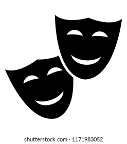 
Comedy and tragedy theater masks 
