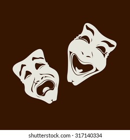 Comedy and tragedy theater masks