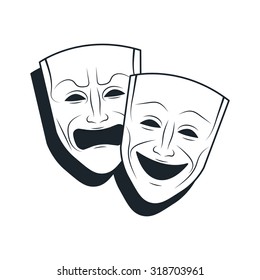 Comedy Tragedy Theater Masks Stock Vector (Royalty Free) 318703961 ...