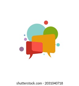coment vector stock, full color balloon message