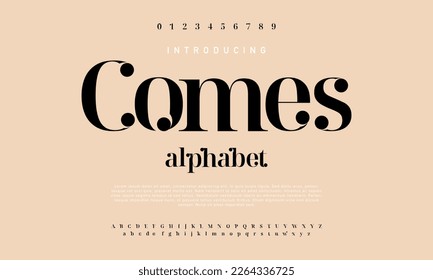 Comes vintage alphabet fashion typeface, music, technology font