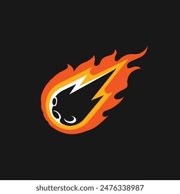 comet abstract logo modern style