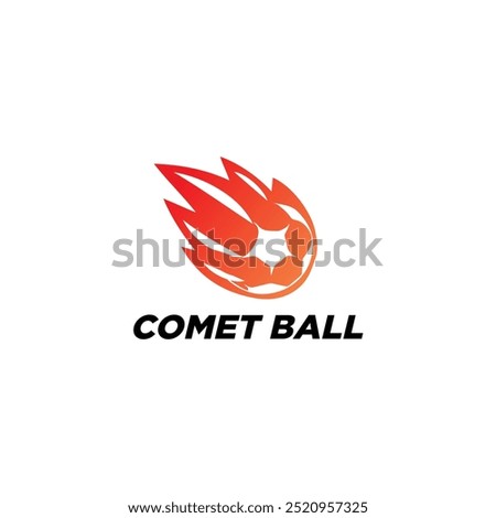 Comet Ball Logo Vector Simple