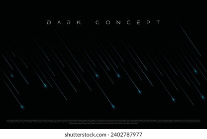 Comet Black Hintergrund Premium abstrakt mit dunklen Luxus-Elementen. Exklusives Wallpaper-Design für Poster, Broschüren, Präsentationen, Website, Mailer etc.